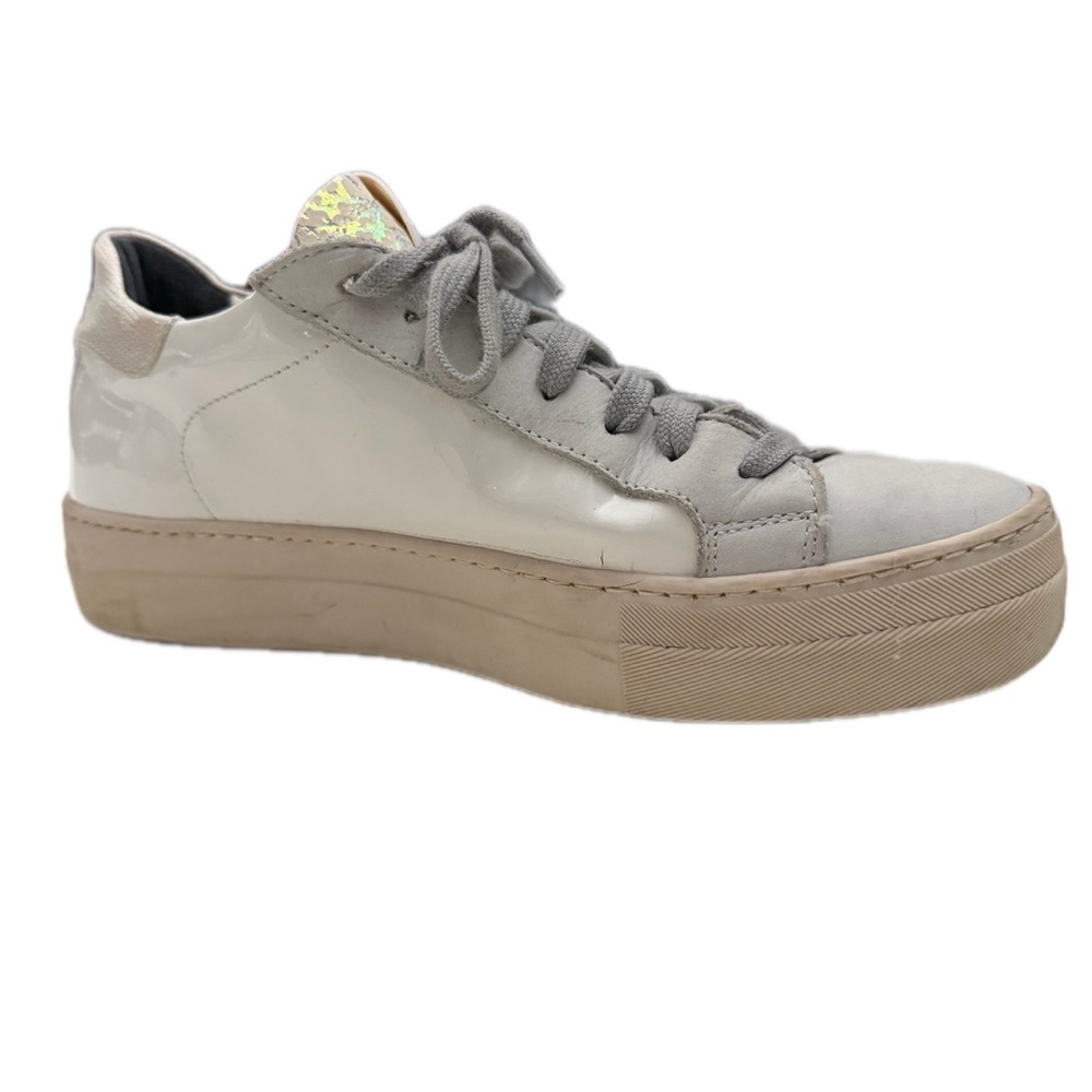 P448 ​Thea Leather Platform White Sneakers Women's Size 39/ US 8